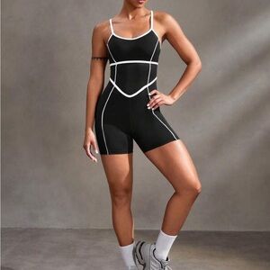 Black and White Athletic Bodysuit